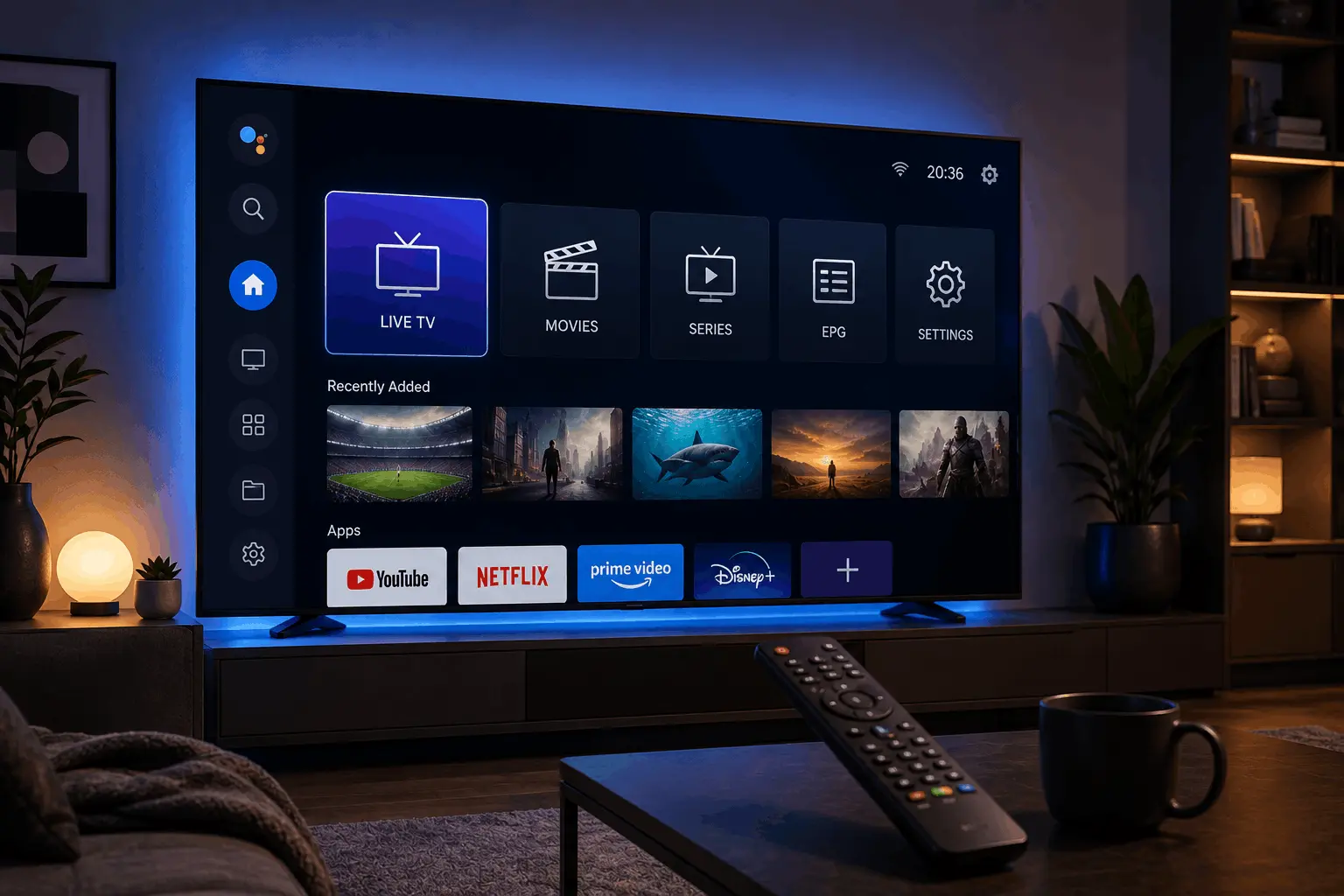 IPTV Smarters Pro sur Android TV et Google TV avec interface Smart TV