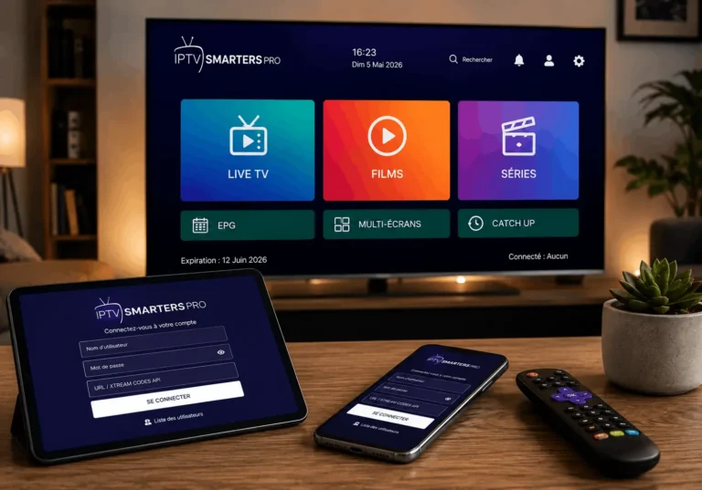 IPTV Smarters Pro EPG avec guide TV sur Smart TV