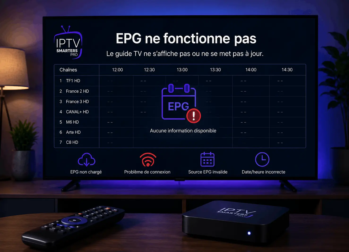 IPTV Smarters Pro EPG ne fonctionne pas sur Smart TV en 2026