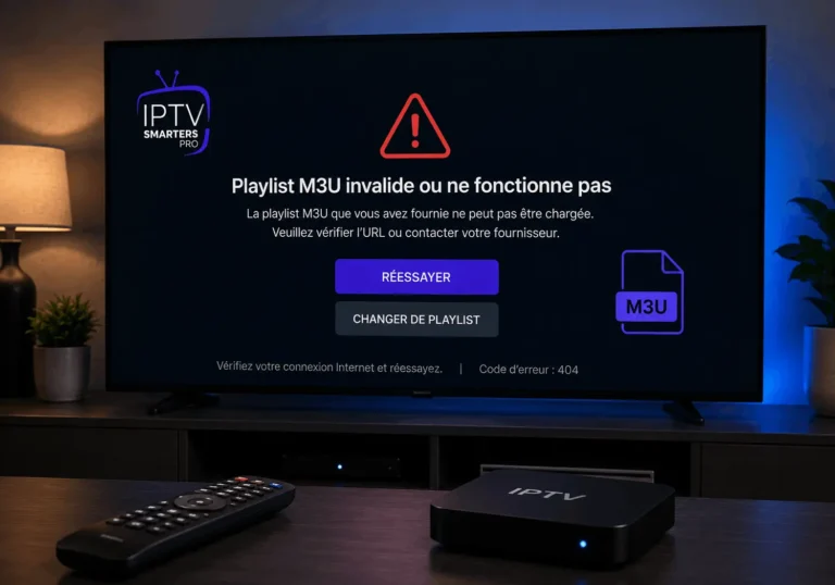 Playlist M3U ne fonctionne pas sur IPTV Smarters Pro en 2026